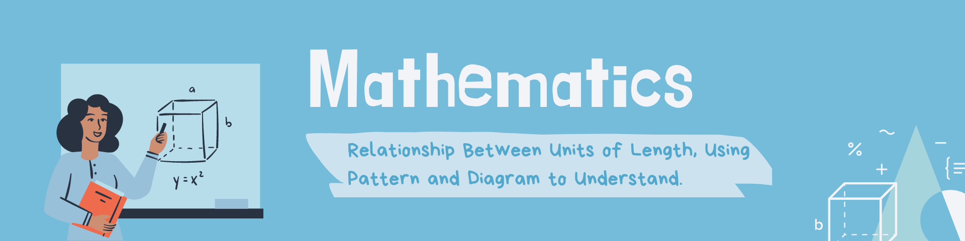 Relationship Between Units of Length, Using Pattern and Diagram to Understand. 